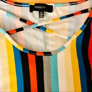 Forever21+ Striped ShortSleeved Shirt
